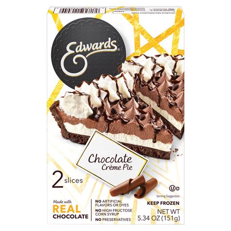 edwards frozen hershey s chocolate cream pie slices 2ct 5 34oz snacks fast delivery by app