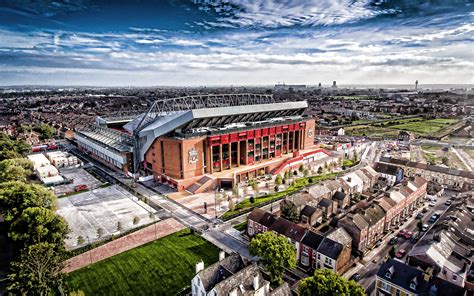Liverpool fc north american tour. Download wallpapers Anfield, 4k, Liverpool stadium, England, HDR, soccer, Liverpool, football ...