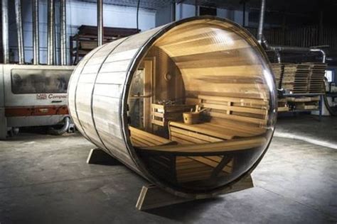 Dundalk Leisure Crafts Barrel Sauna Lets You Steam At Your Backyard In