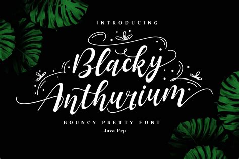 Blacky Anthurium Bouncy Pretty Font By Java Pep Thehungryjpeg