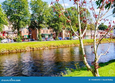 The River Eden In Summer At Appleby Cumbria England Editorial Stock