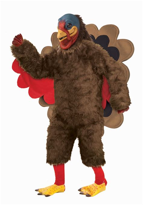 Deluxe Plush Turkey Mascot Adult Costume