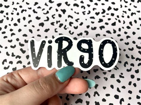 Virgo Zodiac Sign Vinyl Sticker Laptop Water Bottle Bumper Etsy