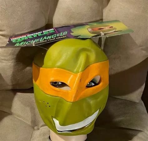 Halloween Rubber Mask Teenage Mutant Ninja Turtles Michelangelo Child
