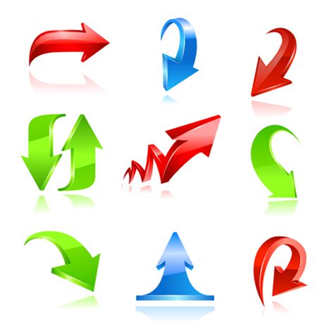 Various Colorful Arrows Vector Graphics 02 Vector Other