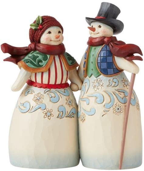 Jim Shore 6008920 Snowman Couple Holding Hands Figurine