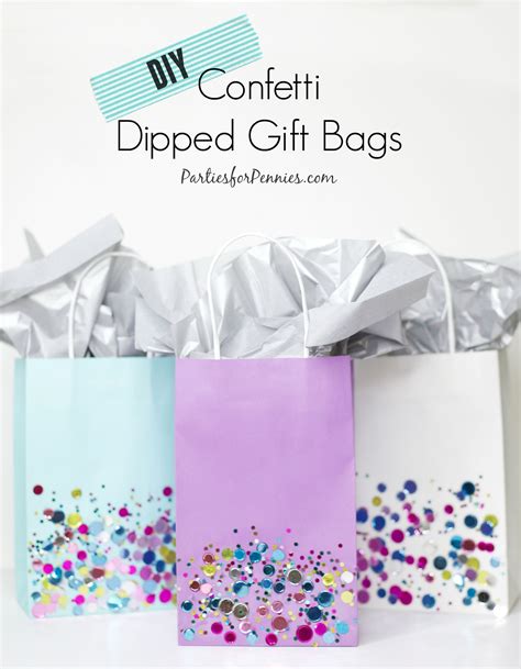 Diy Confetti Dipped T Bags Parties For Pennies