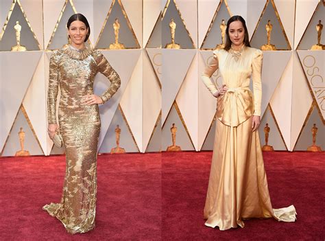 These Gold Oscars Dresses Were Shinier Than The Trophies Self