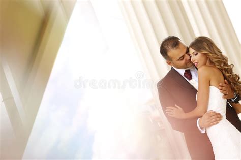 Groom Kissing His Bride Stock Image Image Of Dress Happy 89572403