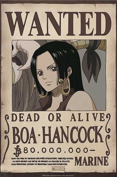 Poster Wanted De Boa Hancock Mugiwara Shop