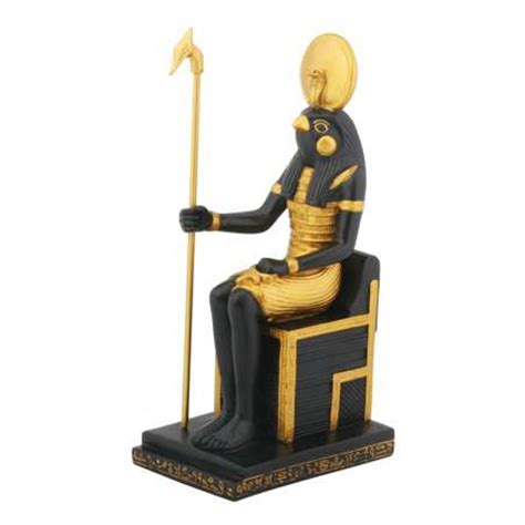 Hawk Headed Egyptian God Horus Seated On Throne Statue 7 Inches