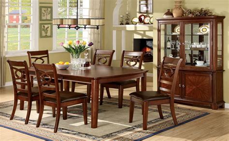 You will receive a total of a 1 dining table and 6 parson chairs. CM3149T 7 pc carlton brown cherry finish wood dining table ...