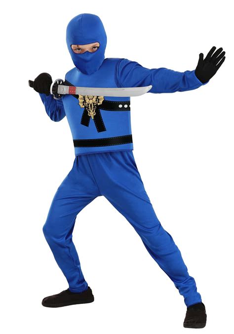 Kids Blue Ninja Master Costume Ninja Costumes