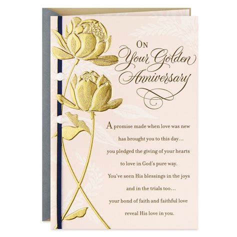 Rich Blessings Religious 50th Anniversary Card 50th Anniversary Cards