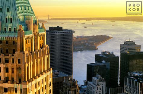 40 Wall Street And New York Harbor At Sunset Ii Nyc Skylines Prokos