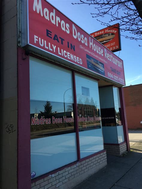 Madras Dosa House - Menu, Hours & Prices - 5656 Fraser St, Vancouver, BC