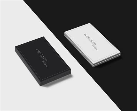 black  white business cards mockup  behance
