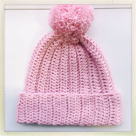 Crochet Pom Pom Hat Pattern Free A V Ideo Tutorial Provided