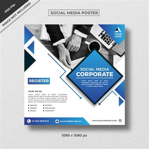 Premium Psd Social Media Poster Template Corporate Style