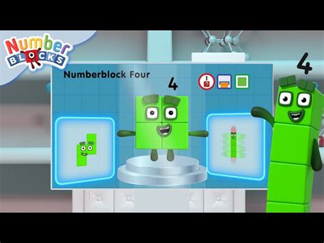 Numberblocks Mi15 Fact File All About Numberblock Four Videos