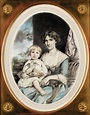 Portrait of a mother and child Lady Mary Frances Bowes-Lyon, wife of ...
