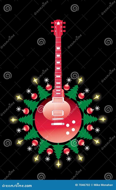 Christmas Guitar Stock Photography Image 7046702