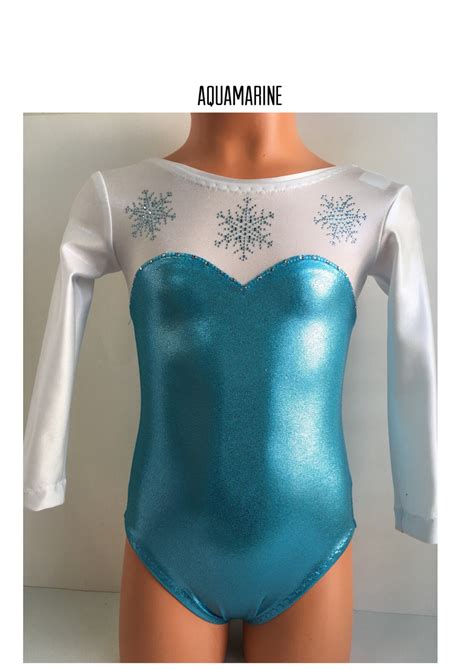 Elsa Frozen Leotard Long Sleeve Gymnastics Leotard Dance Etsy