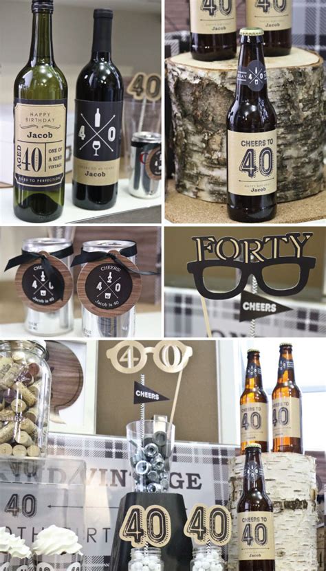 Check out these clues and printables to make your own. Birthday Party Ideas for Men: Cheers to 40 Years Milestone ...