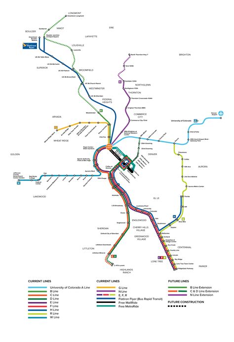 Light Rail Map Denver Navigating The Mile High City With Ease Map Of The Usa