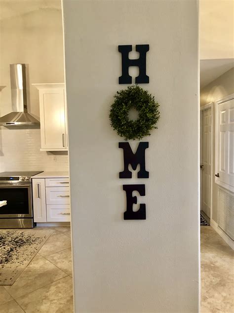 Wood Letters Home With Wreath Wall Decor Diy Living