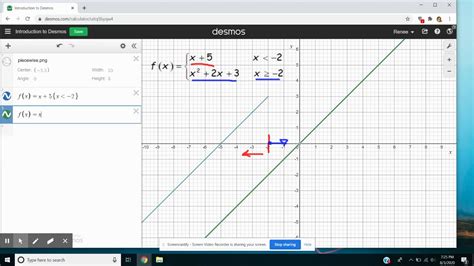 Intro To Desmos Piecewise Functions Youtube