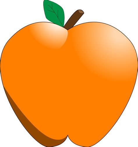 Orange Apple Clip Art At Vector Clip Art Online Royalty