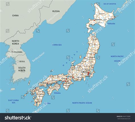 The archipelago of japan contains over 4,000 islands stretching along the pacific coast of east asia, with four major islands (sometimes referred to as the. Jungle Maps: Map Of Japan With Boltss