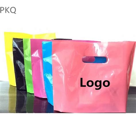 Wholesale Print Logo Plastic Bags Small T Bags With Handles Shopping
