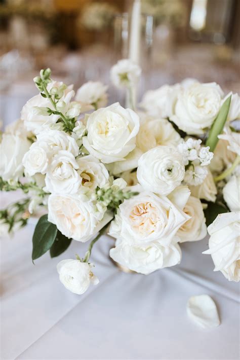 White Rose Centerpieces Ranunculus Centerpiece Ranunculus Wedding