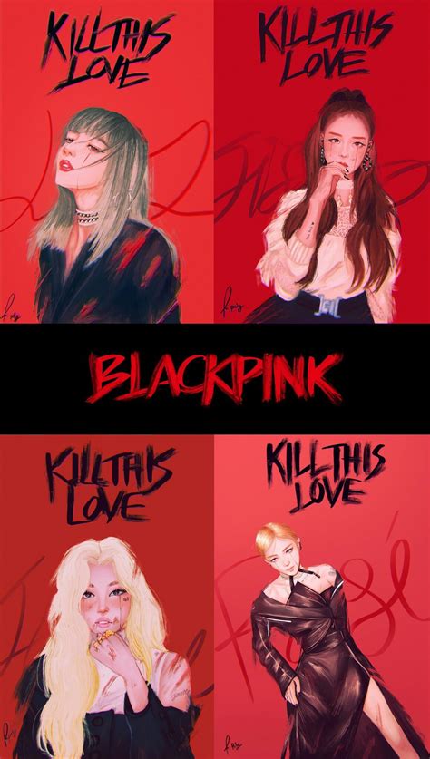 Black Pink Songs Black Pink Kpop Mode Rose Blackpink Poster