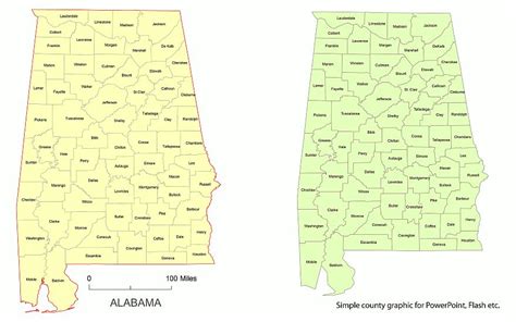 Alabama County Map