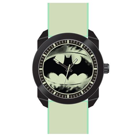 Batman Logo Watch With Glow In The Dark Wristband