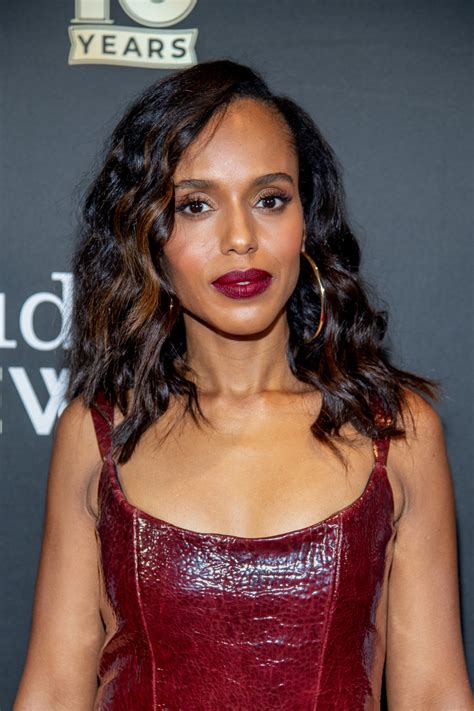 Kerry Washington Is Gorgeous In Red Leather For Broadways Audience