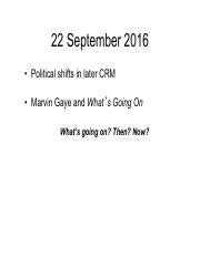 Marvin Gaye Ppt Pdf September Political Shifts In