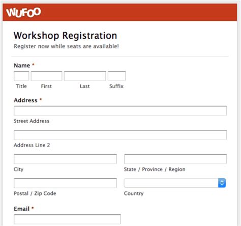 How To Create A Printable Registration Form Free Sample Example