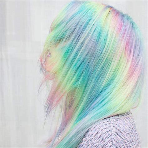 Pin By Tia Slaughter On Hair Aesthetics Holographic Hair Rainbow