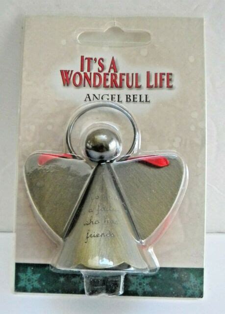 Its A Wonderful Life Hanging Ornament Brass Angel Bell Enesco For Sale