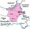 Map of Osijek Province Area | Maps of Croatia Region City Political ...