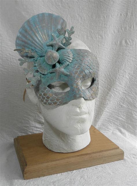 Mermaid Mask Merman Mask Sea Themed Masquerade Mask Etsy Masquerade