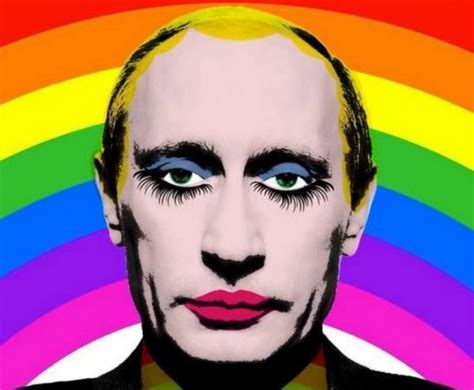 Rusia Prohíbe Una Imagen De Putin Maquillado Con La Bandera Gay