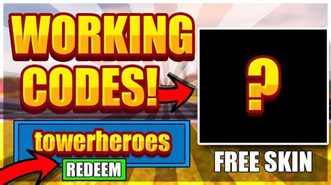 Codes grant special skins and items to the player. ALL *NEW* OP CODES WORKING CODES! 🧪Roblox Tower Heroes🧪 - YouTube