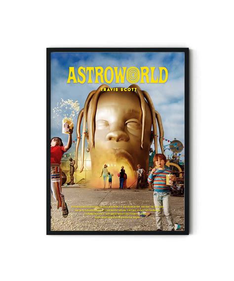 Travis Scott Astroworld Poster Duwart Müzik Albümü Kapak Resmi