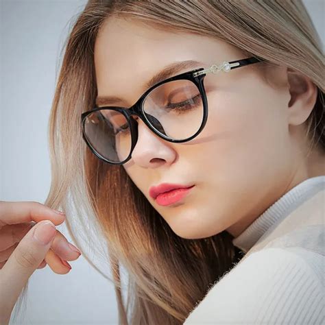 Aliexpress Com Buy 45584 Crystal Diamond Cateye Glasses Frames Women
