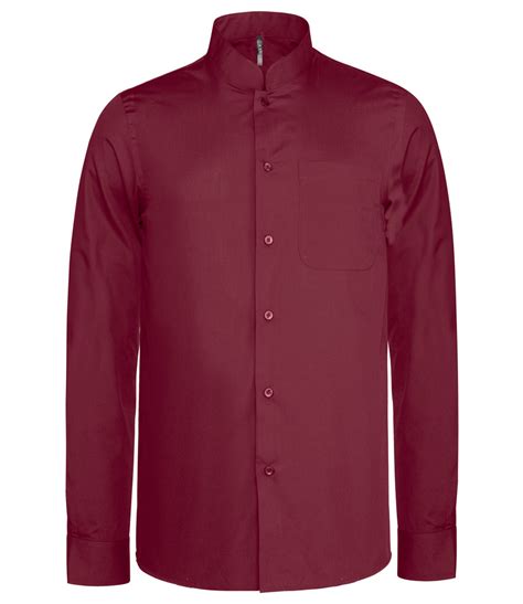 kariban long sleeve mandarin collar shirt workwear giant